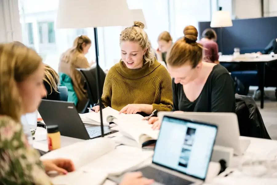 studerende på læsesal