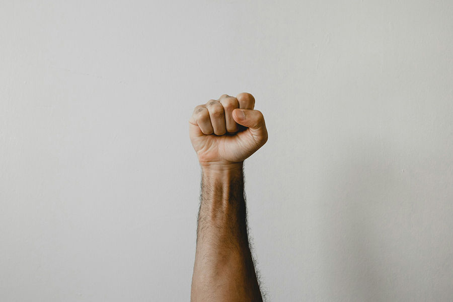 Raised fist