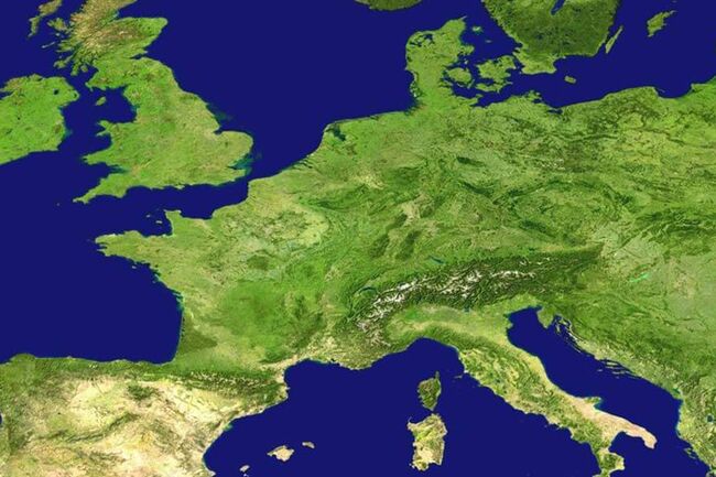 Beskåret europakort